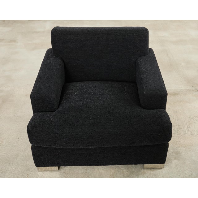 Ralph Lauren Ralph Lauren Pryce Club Chair Polished Steel Sled Feet For Sale - Image 4 of 18