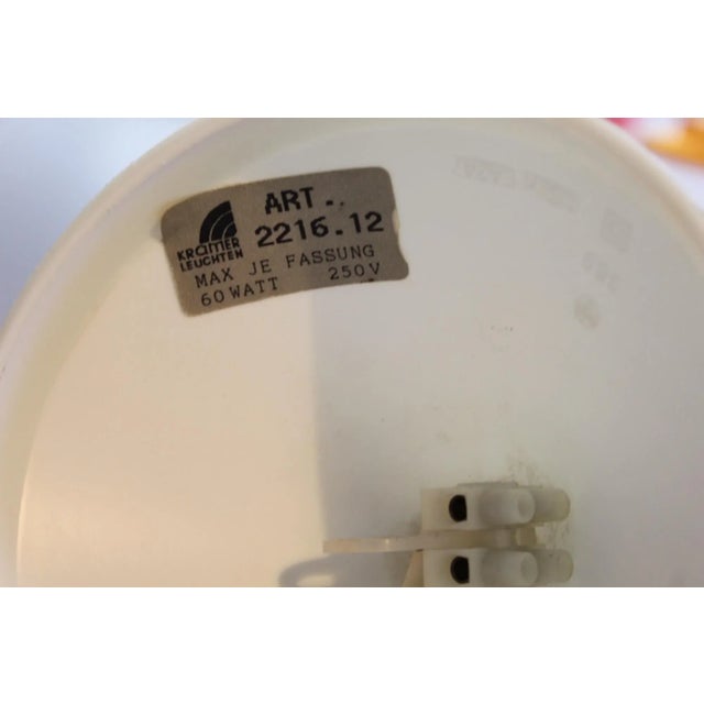 White Pink and White Glass Flower Pendant Light | Kromer Leuchten For Sale - Image 8 of 11