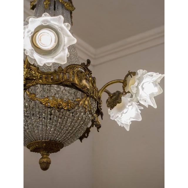 Metal Antique Belle Époque Hot Air Balloon Chandelier, 1890s For Sale - Image 7 of 14