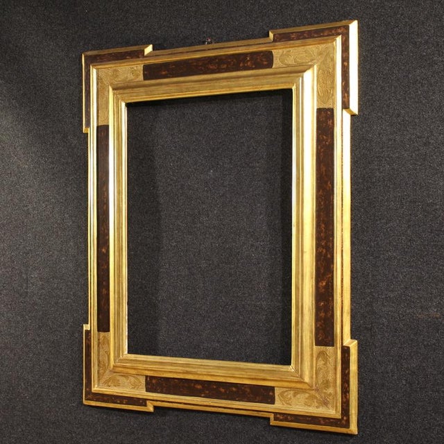 Vintage Italian Gilded and Painted Frame, 1920 For Sale - Image 12 of 13