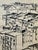 Rustic Henry Emil Salloch Original Pen and Ink on Paper Urban Scene, 1957. For Sale - Image 3 of 7