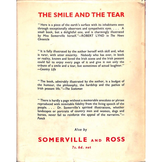 ROSS, Martin, SOMERVILLE, E. [132] pp. Methuen & Co. Ltd. 1936 8 1/2" x 7" Another selection of Irish hunting stories.