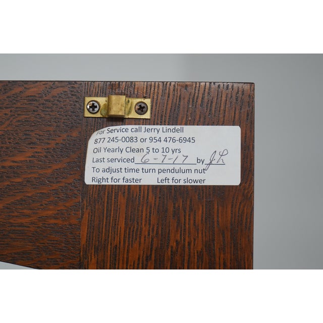 Stickley Mission Oak Arts & Crafts Grandfather Clock For Sale - Image 11 of 12