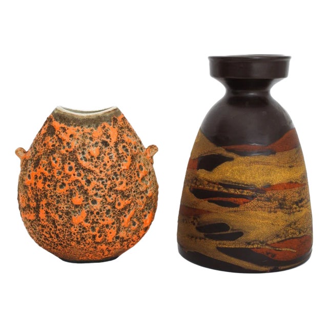 Oscar Bucher, Etc. Ceramic Vessels, 2 For Sale