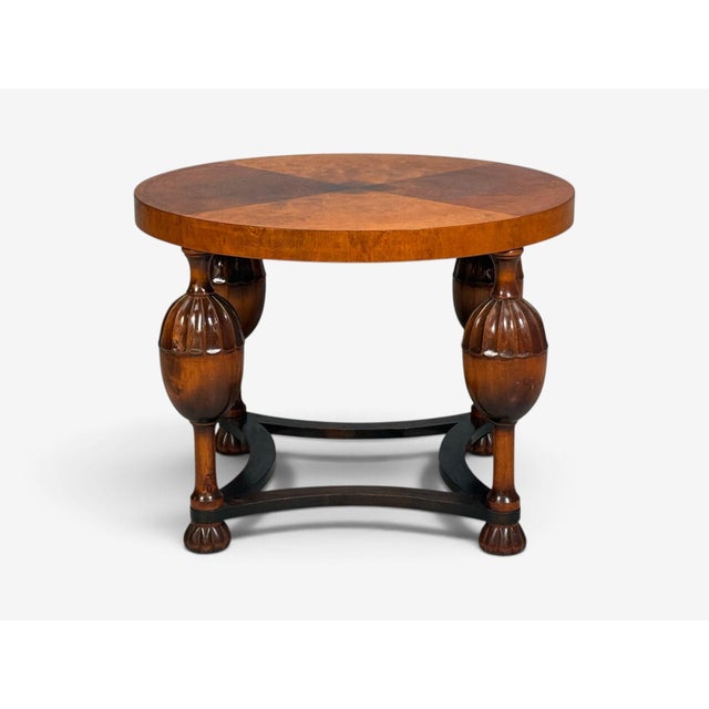 Art Deco Swedish Modern, Coffee Table, Stained Birch, Sweden, 1930s For Sale - Image 3 of 14
