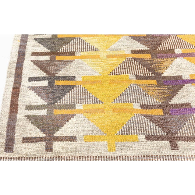 Doris Leslie Blau Midcentury Swedish Rolakan Rug by Gavleborgs Lans Hemslojd For Sale In New York - Image 6 of 9