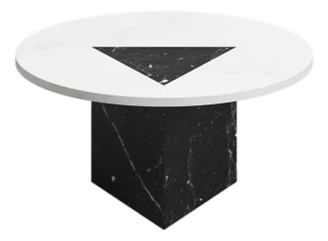 Modern Coffee Table M in Black and White Marble, Designer Lorenzo Zaccarin