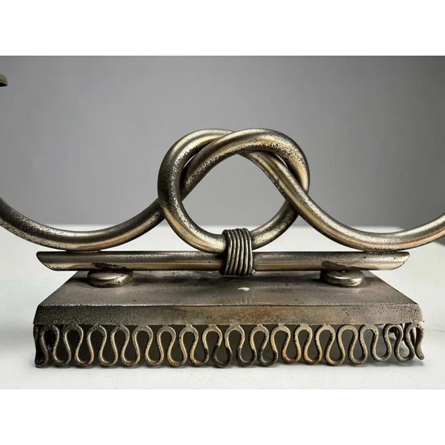 Gio Ponti Mid-Century Metal Candleholder by Gio Ponti, Italy, 1950s For Sale - Image 4 of 7