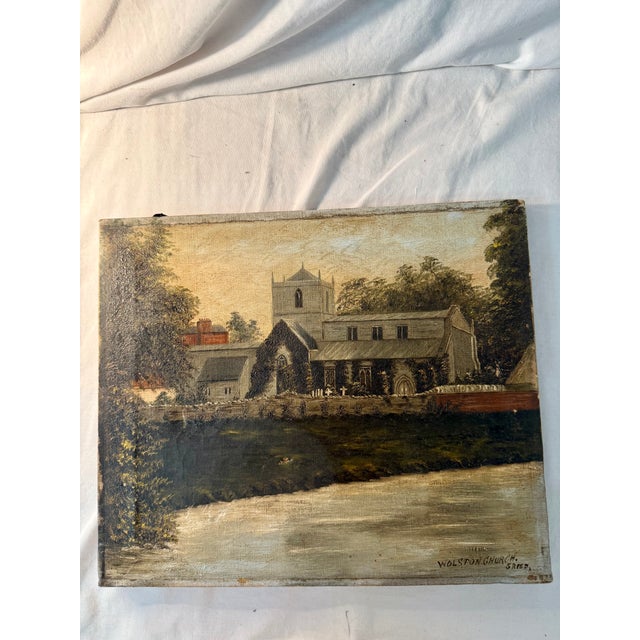 This painting beautifully depicts Wolston Church and its churchyard, located in Warwickshire, England. Such artworks often...