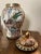 Stunning large Chinoiserie ginger jar. Gilded brass top. The oval gold foil sticker identifies it as Andrea by Sadek, a...
