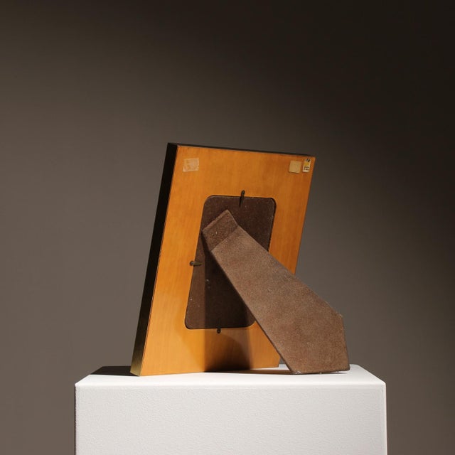 Mid-Century Modern Lacquered Goatskin Parchment Picture Frame by Aldo Tura, Italy, 1970s For Sale - Image 3 of 11