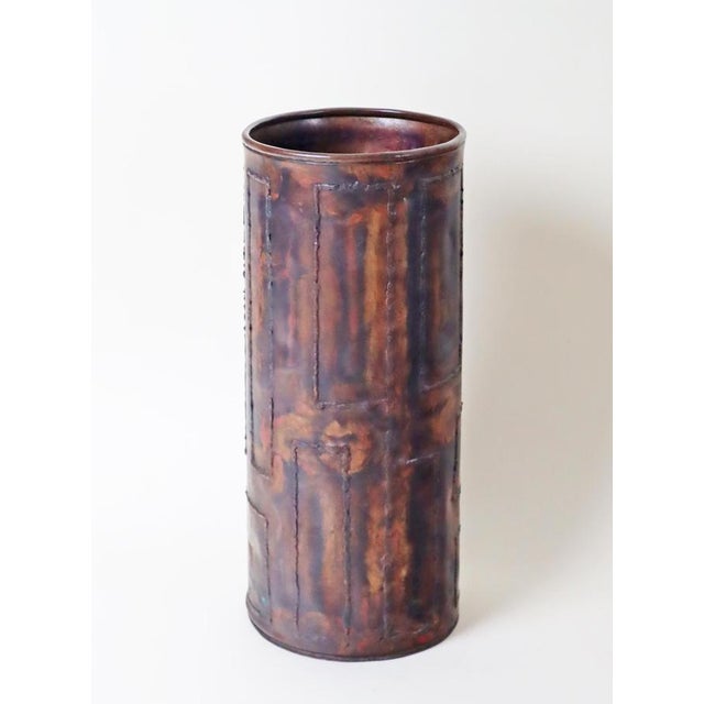 Metal Copper Umbrella Stand, Germany, 1960s For Sale - Image 7 of 16