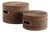 Burma Rattan Round Lidded Boxes, Set Of 2 For Sale