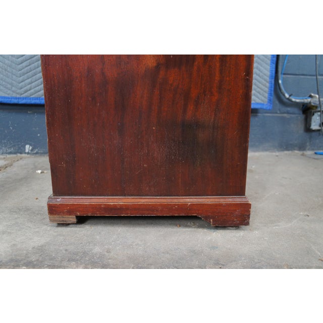 Vintage Flame Mahogany Sheet Music Record Cabinet Console Stand 36" For Sale - Image 12 of 12