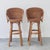 Swivel Rattan Bar Stools, France, 1970s, Set of 2 For Sale - Image 12 of 13