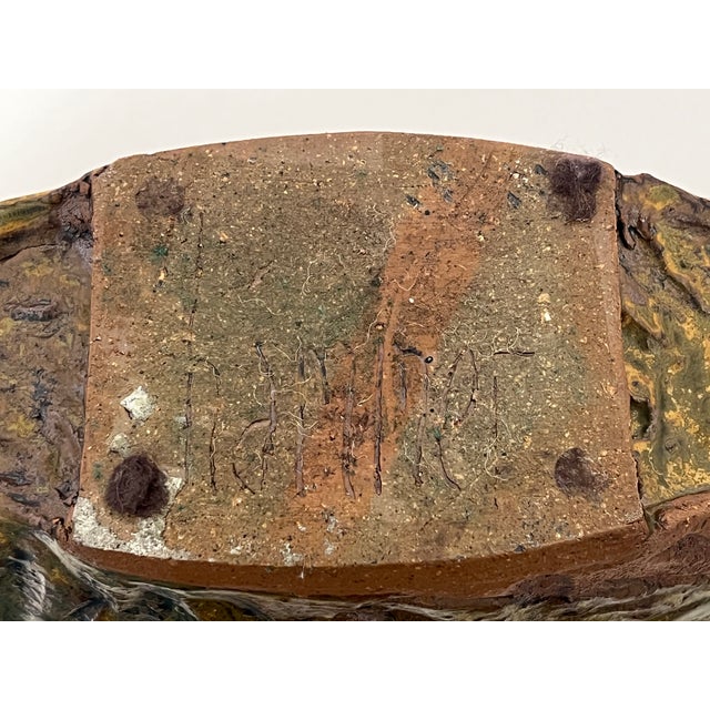 1970s Studio Art Pottery Disc Sculptural Vase Signed by Aleph Hammer For Sale - Image 9 of 13