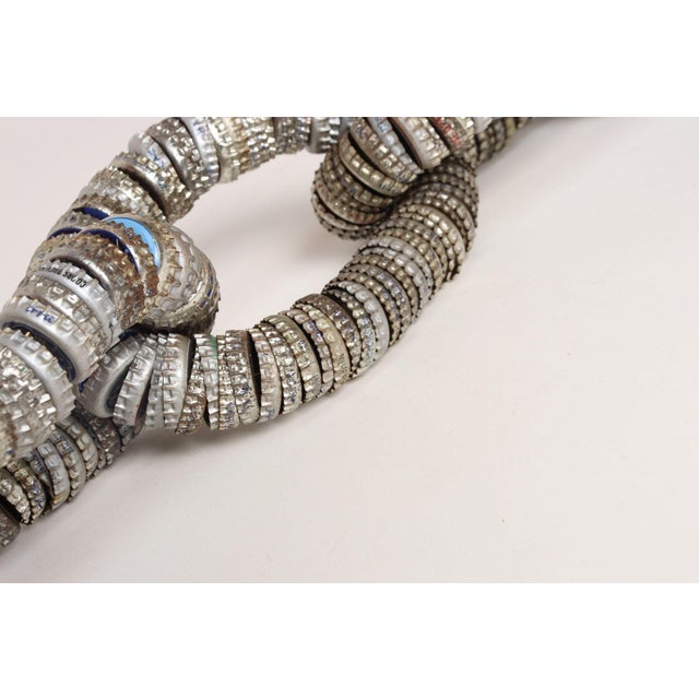 Vintage Folk / Tramp Art Bottle Cap Chain Link Sculpture For Sale - Image 11 of 18