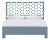 Honeycomb Platform Bed King, Regatta Blue For Sale