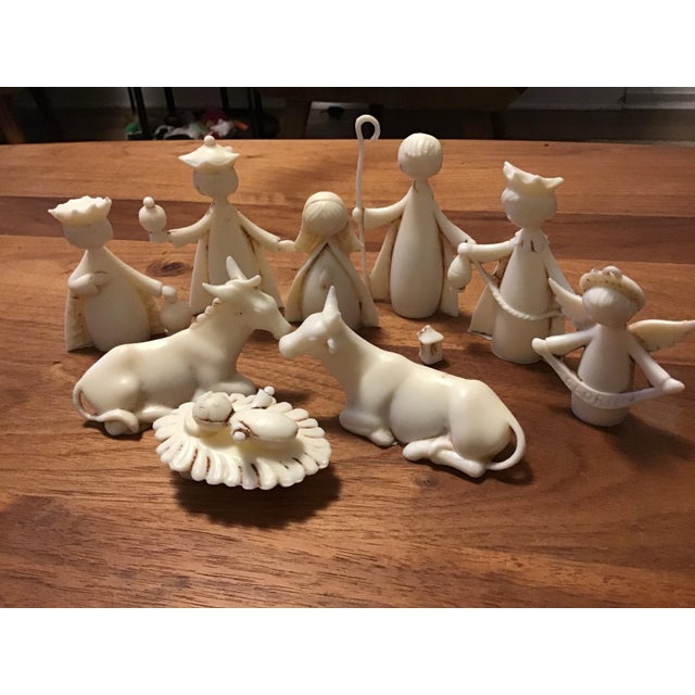 Plastic Mid Century Nativity Set Sigillo Garanzia Italy Christmas For Sale - Image 7 of 7