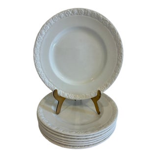 Vintage Wedgwood Embossed Bread Plates, Set of 7 For Sale