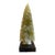 Large Carved Green Onyx Arrowhead Sculpture on Marble Base. Mexico, Late 20th C. For Sale