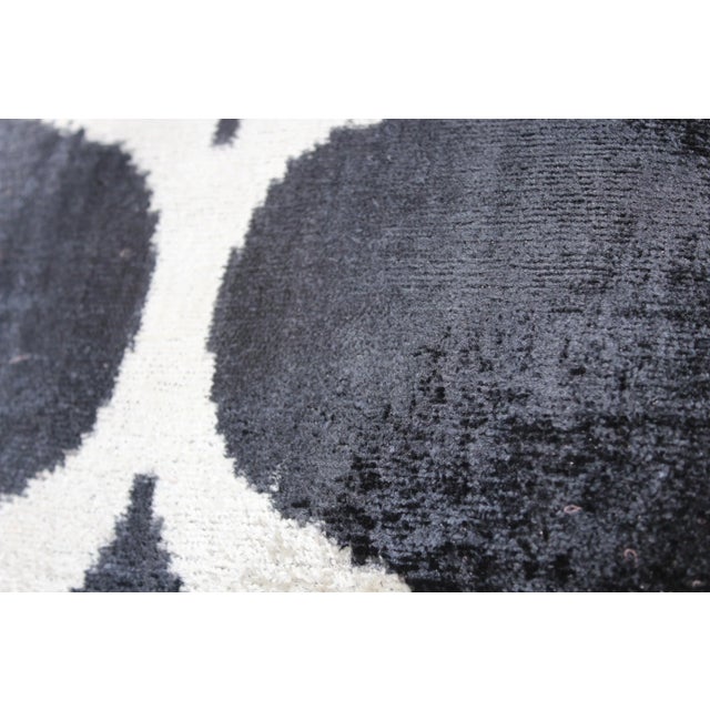 Contemporary Velvet Ikat Bohemian Throw Pillow For Sale - Image 4 of 9