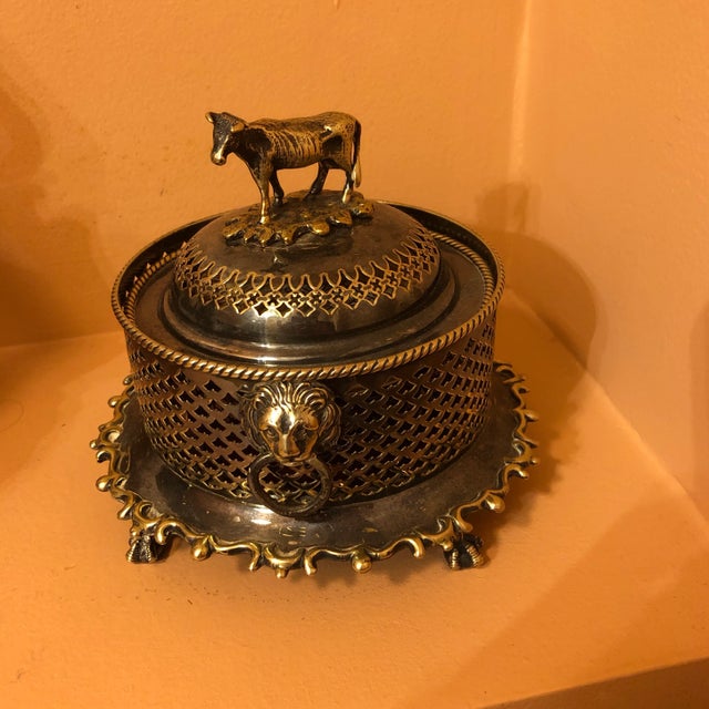 Silver Late 19th Century Victorian Silver Cow Finial Cover For Sale - Image 8 of 8