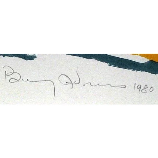 In this colorful print, Benny Andrews depicts an animal circling around a tree. Bursting with pops of yellow and red, the...