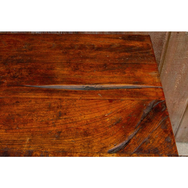Carved Antique Elm Vizcaya Table For Sale - Image 11 of 13