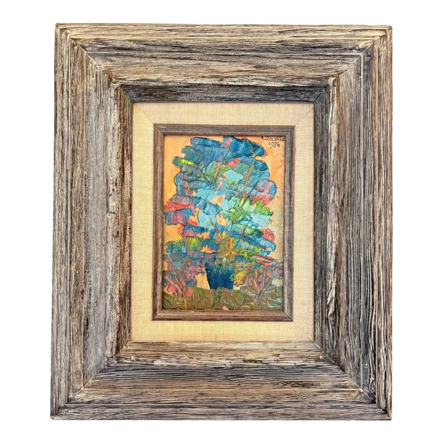 1970s Ainslie Acrylic Painting, Framed For Sale