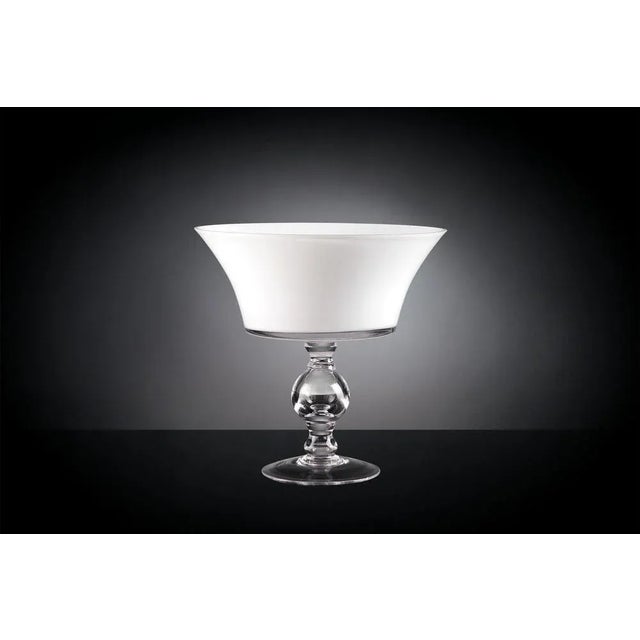 Contemporary Big White Coppa Camilla Glass from VGnewtrend For Sale - Image 3 of 3