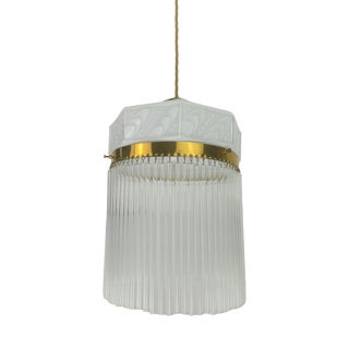 Hanging Lamp with Glass Rods, France, 1920s For Sale