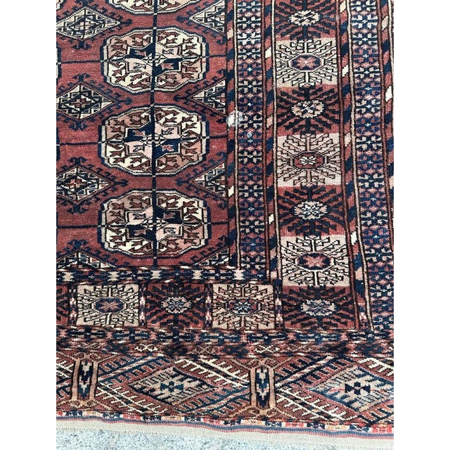 Nice Antique Turkmen Bokhara Rug, 1890s For Sale - Image 3 of 18