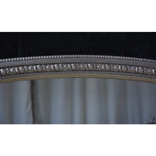 P0328 well proportioned antique victorian silver overmantel mirror or wall mirror, having original glass with some foxing...