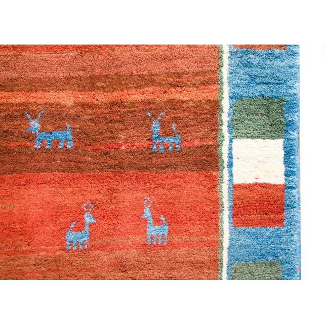 Mid 20th Century Mid 20th Century Vintage Persian Gabbeh Rug For Sale - Image 5 of 13