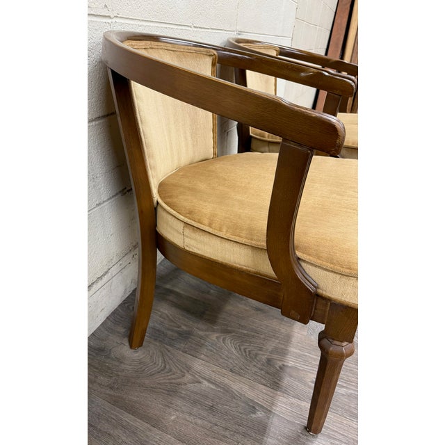 Vintage Shelby Williams Barrel Back Lounge Chairs Tub Chairs Armchairs - Pair For Sale In Kansas City - Image 6 of 15
