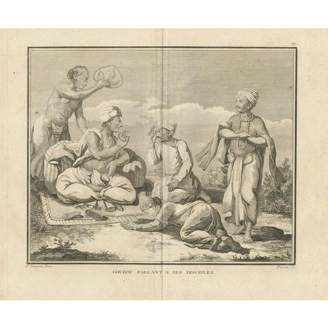 Beige Sonnerat, Indian Guru Teaching Disciples, Enlightenment Era, 1806, Print For Sale - Image 8 of 10