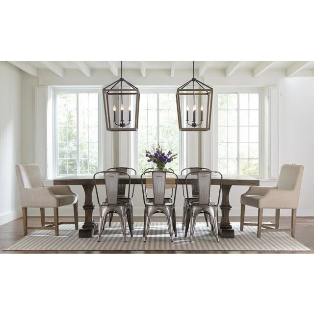 Black Sean Lavin by Visual Comfort Studio Gannet Large Chandelier, Weathered Oak Wood/Antique Forged Iron For Sale - Image 8 of 9