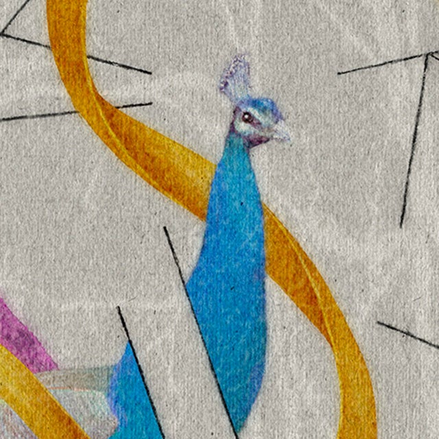 Contemporary The Peacock by Steve Moors, 26"x26" Framed For Sale - Image 4 of 11