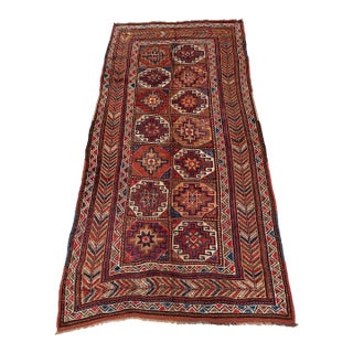 Antique Khamseh Qashqai Hand-Knotted Wool Rug - 10'9" X 5'4" For Sale