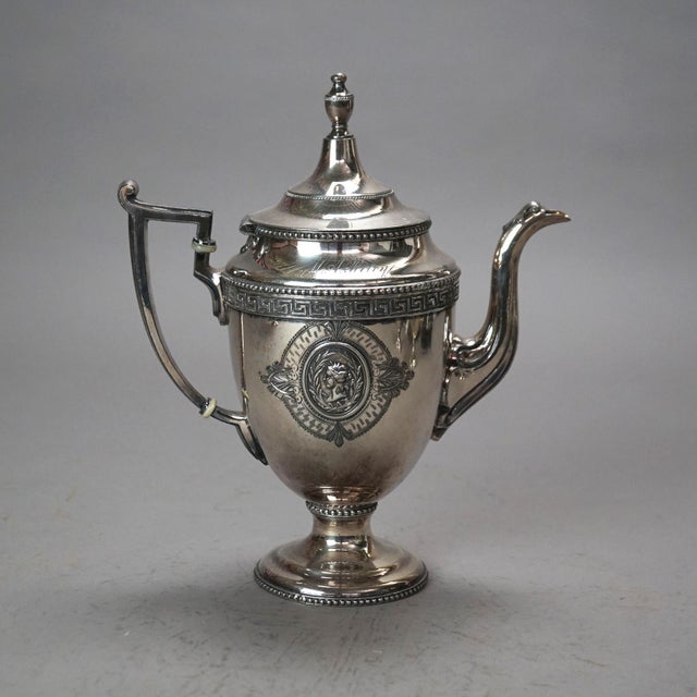 Silver Circa 1890 Antique Silver Plated Tea Set- 5 Pieces For Sale - Image 8 of 12