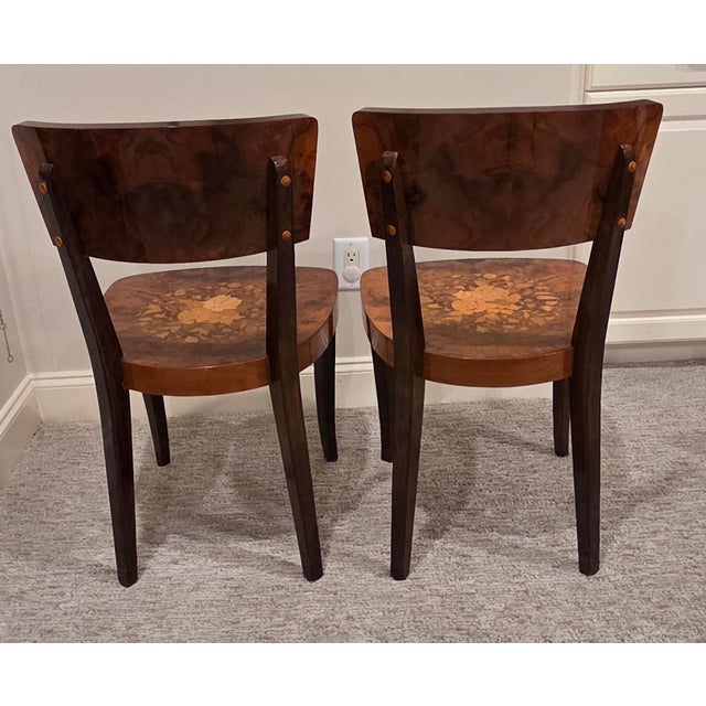 Vintage F.lli Jannuzzi Sorrento Italian Marquetry 5-in-1 Game Table Set With 4 Chairs For Sale - Image 17 of 18