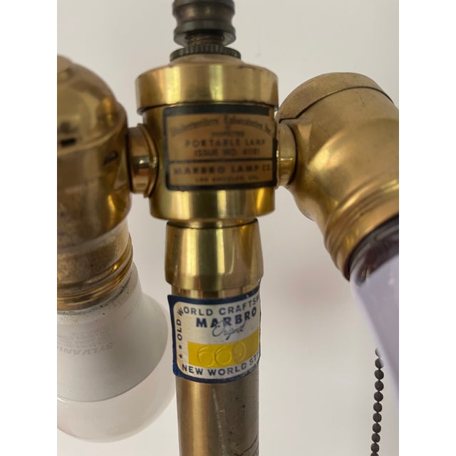 1940s 1940s American Marbro Co Lamp Gold Porcelain For Sale - Image 5 of 5