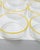 Vintage Empoli Glass Bowls in Clear Glass with Yellow Rim from Fratelli Buggiani,1980s, Set of 9 For Sale - Image 8 of 12
