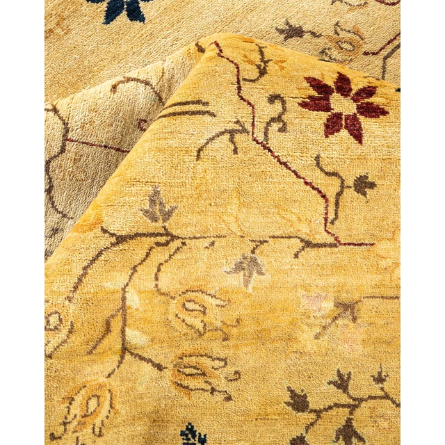 Textile Mogul, One-of-a-Kind Hand-Knotted Area Rug - Yellow, 8' 0" x 10' 4" For Sale - Image 7 of 8