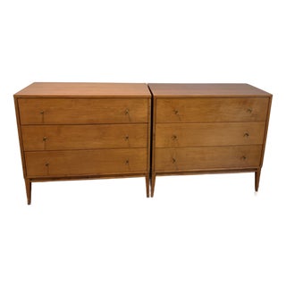 1950s Pair of Paul McCobb Planner Group 3 Drawer Dressers, Attributed For Sale