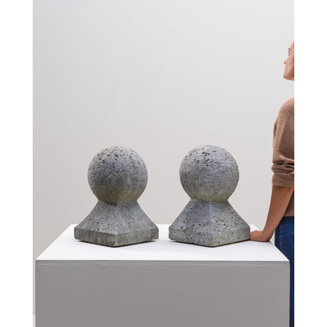 French Provincial 19th Century Belgian Blue Stone Sculptures - A Pair For Sale - Image 3 of 18