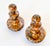 Contemporary Vintage Scorched Faux Bamboo Wooden Finials, a Pair For Sale - Image 3 of 7
