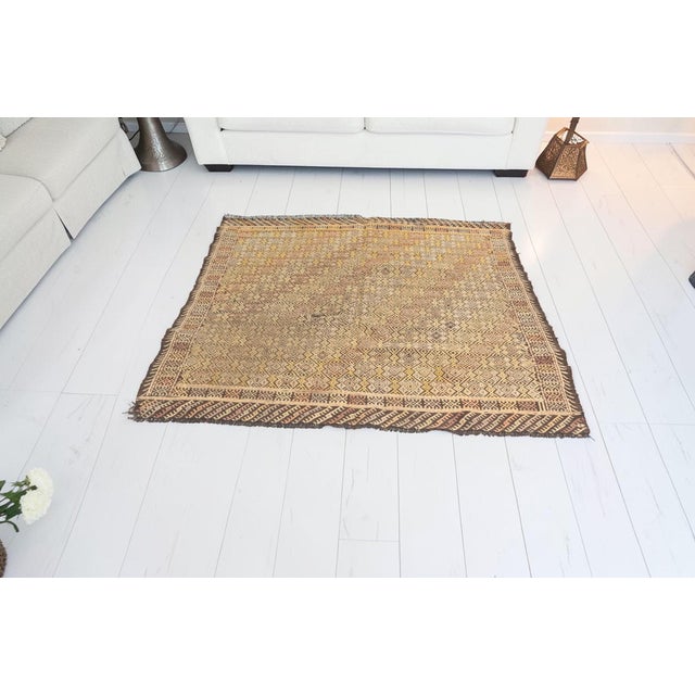 Geometric Motif Vintage Kilim For Sale - Image 9 of 10
