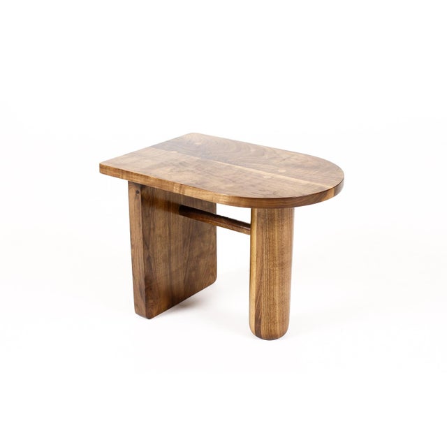 Custom Modernist Rectangular Side End Table — Ventana — Walnut + White Oak For Sale In Los Angeles - Image 6 of 8
